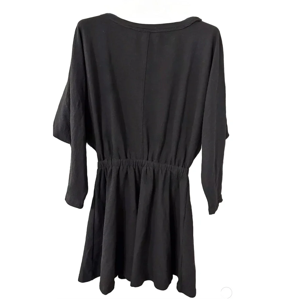 NEW FREE PEOPLE FP BEACH FREE-EST BLACK SANTA MARIA MINI DRESS OB1615415 SIZE M